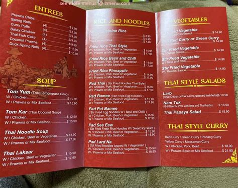 Online Menu Of Thai Papaya Takeaway Restaurant Dunsborough Western