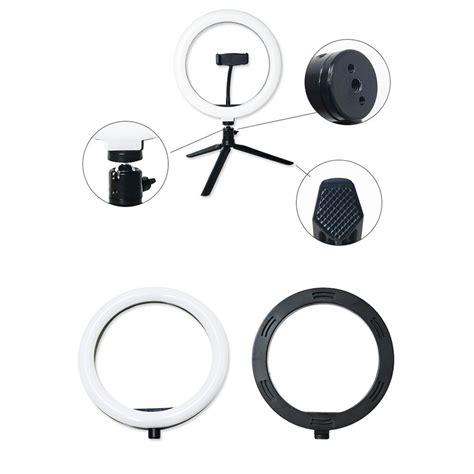 Photography Led Selfie Ring Light 26cm Dimmable 10inch Usb Camera Phone