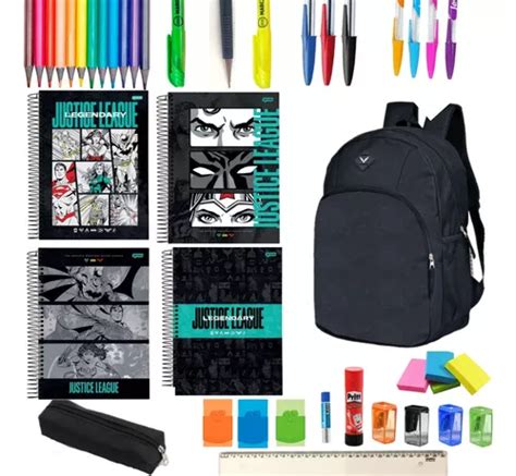 Material Escolar Barato Volta As Aulas Kit Mochila Caderno