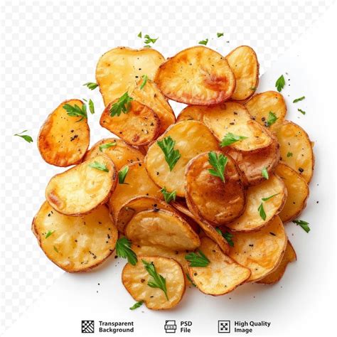 Premium Psd Crispy Potatoes On A White Isolated Background