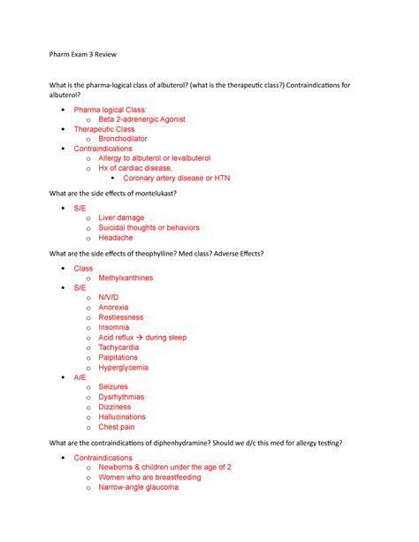 Pharm Exam Review Study Guide Pharm Exam Review What Is The