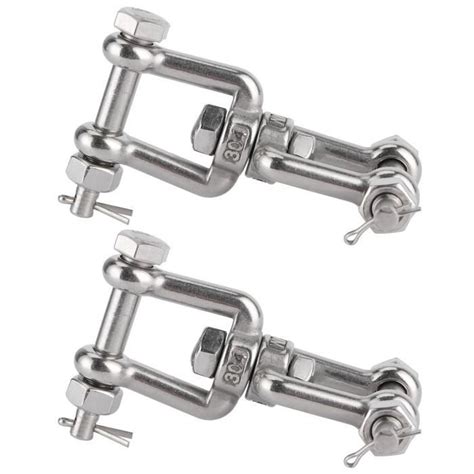 Vvikizy 2pcs ancrage pivotant manille 304 connecteur à anneau rotatif