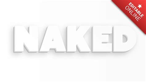 Naked White Minimalist 3D Text Effect Generator