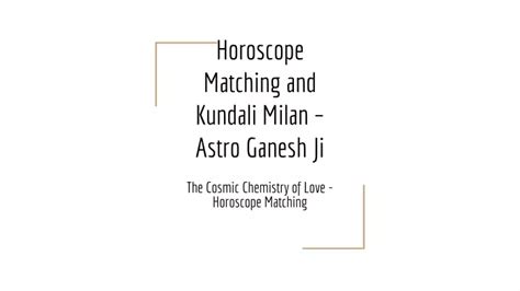 Ppt Horoscope Matching And Kundali Milan Astro Ganesh Ji Powerpoint