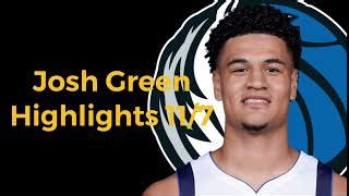 Josh Green 11 7 22 Dallas Mavericks Standout Player Vs Brooklyn Nets