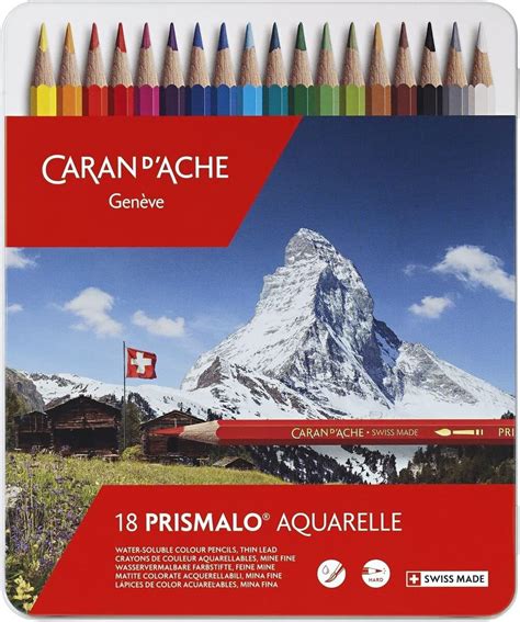 CARAN D ACHE 30 Crayons de couleur Aquarellables Assortis Sélection