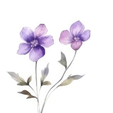 Premium Photo A Drawing Of Purple Flowers With Purple Leaves