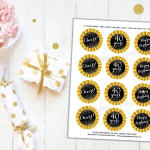 Cheers To Years Cupcake Toppers Th Centerpiece Th Etsy