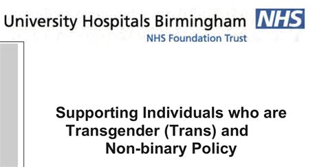 Nhs Trans Policybirmingham Stilltish Gender Abolition