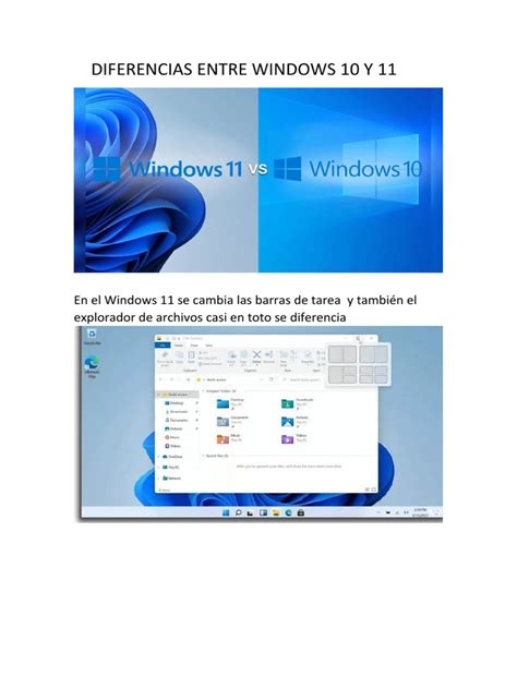 Diferencias Entre Windows 10 Y 11 Pdf