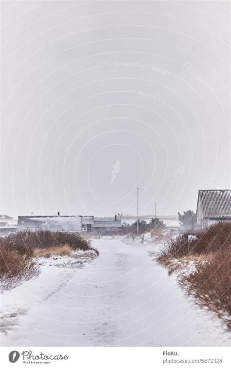 Schneesturm in Dänemark ein lizenzfreies Stock Foto von Photocase