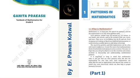 C 1 Patterns In Mathematics I Class 6 Maths I Chapter 1 I Ganita Prakash I Ncert New Book I