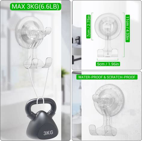 Sg Stock Luxear Shower Suction Hooks Pack Suction Hooks Removable