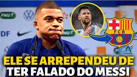 BOMBA URGENTE POLÊMICA ENTRE MBAPPÉ E MESSI OLHA O QUE MBAPPÉ FALOU