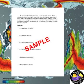 The Mantle And Plate Tectonics Reading Worksheet Editable Tpt