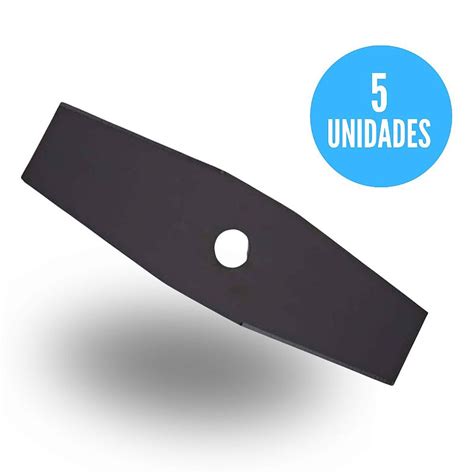 5 Facas Corte Roçadeira 2 Pontas 350MM Furo 1 Pol 25 4MM BJB EQUIPAMENTOS