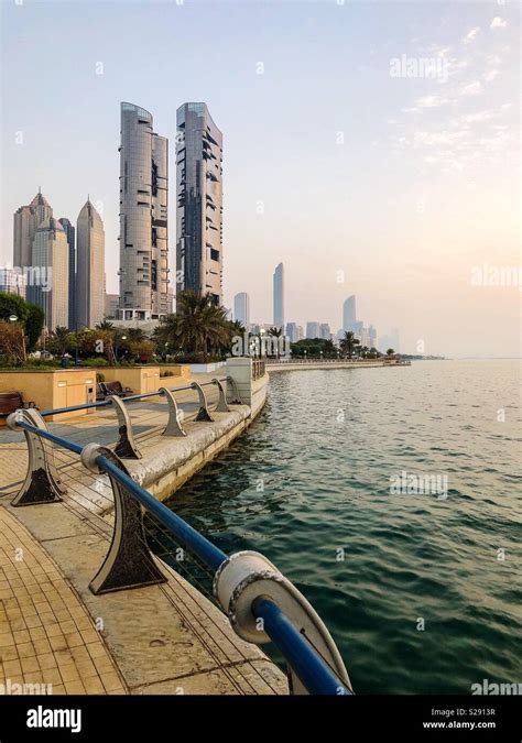 Buildings and skyscrapers if Abu Dhabi adjacent to corniche Park abu ...