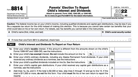 IRS Form 8814 Instructions - Your Child's Interest & Dividends