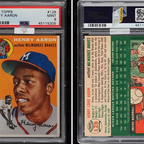 hank aaron baseball card 6
