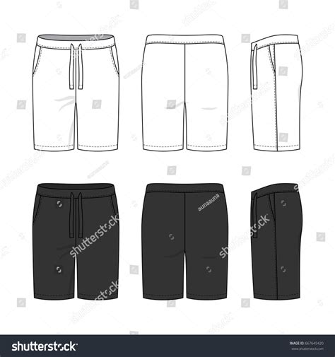 Blank Clothing Templates Vector Illustration Sports Stock Vector