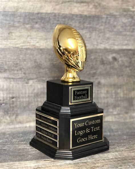 Fantasy Football League Perpetual Trophy FFL Trophy 12 Shiny Gold ...