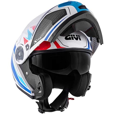 Modular Motorcycle Helmet P J Givi X Challenger Shiver White Blue