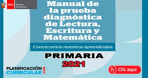 Manual De La Prueba Diagn Stica De Lectura Escritura Y Matem Tica