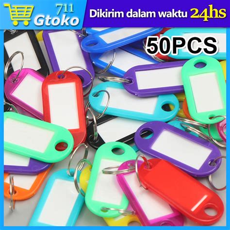 Jual Pcs Gantungan Kunci Key Ring Label Tag Nama Plastik Warna Warni