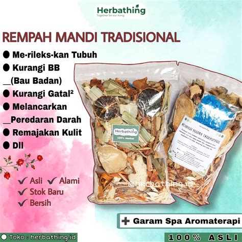 Jual Rempah Mandi Tradisional X Pakai Rempah Mandi Uap Wangi Untuk