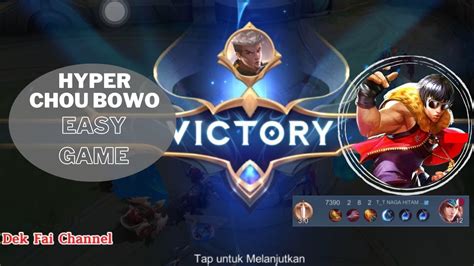 Chou Bowo Hyper Jungle Zilong Jungle Di Bikin Coklat Mobile Legend