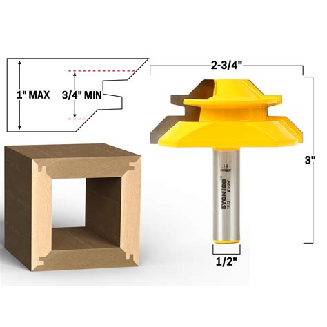 Degree Lock Miter Router Bit Shank Yonico