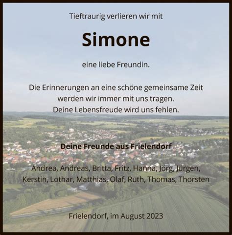 Traueranzeigen Von Simone Trauer HNA De