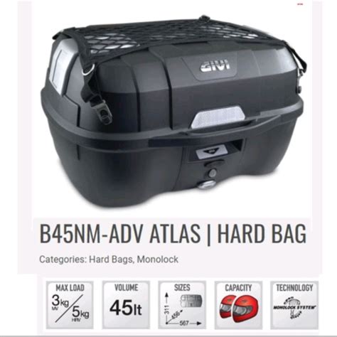 Givi B Nm Adv Atlas Monolock Box Base Plate Included Shopee Malaysia