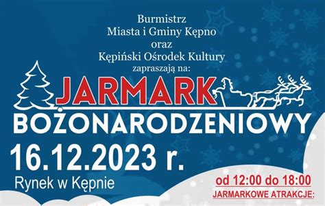 Jarmark Bo Onarodzeniowy W K Pnie Ju Grudnia Zapraszamy