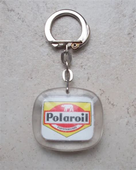 Ancien Porte Clefs Cl S Vintage Polaroil Huile Bourbon Automobilia