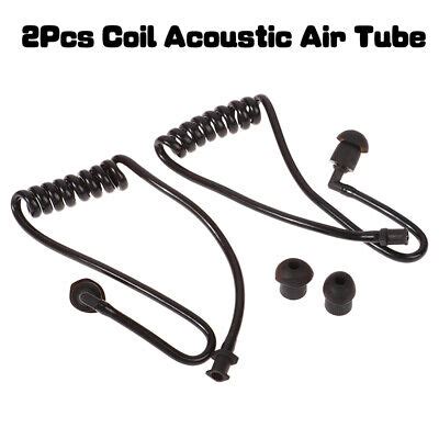 2Pcs Coil Acoustic Air Tube Earplug Replacement Fo Radio Walkie Talkie