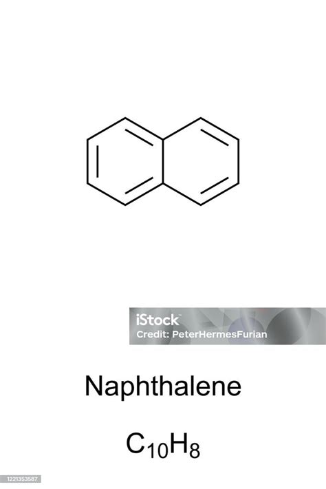 Naphthalinskelettformel Und Molekulare Struktur Stock Vektor Art Und