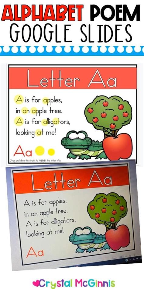 Alphabet Poems For Shared Reading GOOGLE SLIDES And Colored Printable