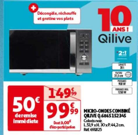 Promo Micro Ondes Combin Qilive Q Chez Auchan Icatalogue Fr