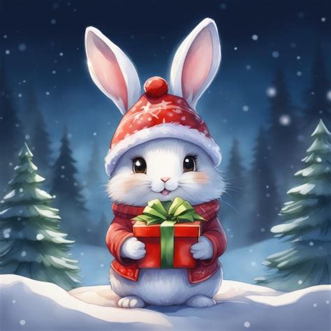 Premium Photo Winter Wonderland Chibi Bunnys Christmas Surprise