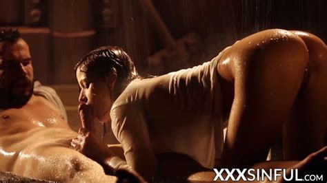 XXX SINFUL Sinful Babe Rides And Sucks Big Cock On The Rain Tnaflix
