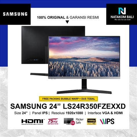 Jual Monitor Samsung 24 Ls24r350fzexxd Fhd 75hz Bezel Less Shopee