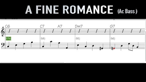 A Fine Romance Ac Bass C Instruments Jazz Standards Backing Track