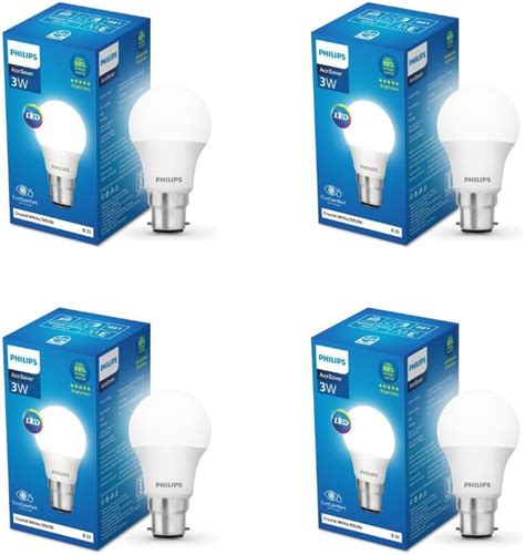 Buy PHILIPS 3 Watt LED Bulb AceSaver LED Bulb Base B22 Light Bulb