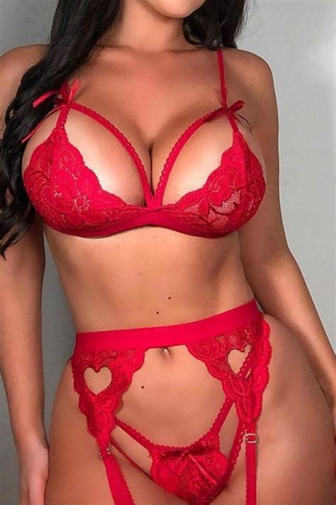 Wholesale Black Sexy Solid Hollowed Out Patchwork Lingerie K Online