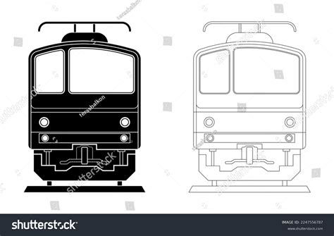 Train Front View Vector