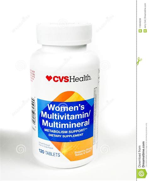 Botella De Multivitamin Del ` S De Las Mujeres De Cvshealthde Suplemento De Multimineral Imagen