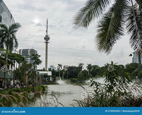 Photo Of Tvri Tower From A Park In Jakarta Stock Photo Image Of