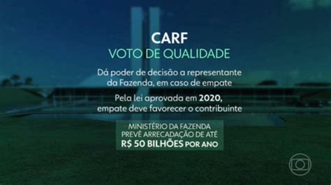 Senado Aprova O Retorno Do Voto De Qualidade No Carf Jornal Nacional G