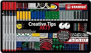 Multi Tip Pen Set Stabilo Creative Tips Arty Tin Of Classic